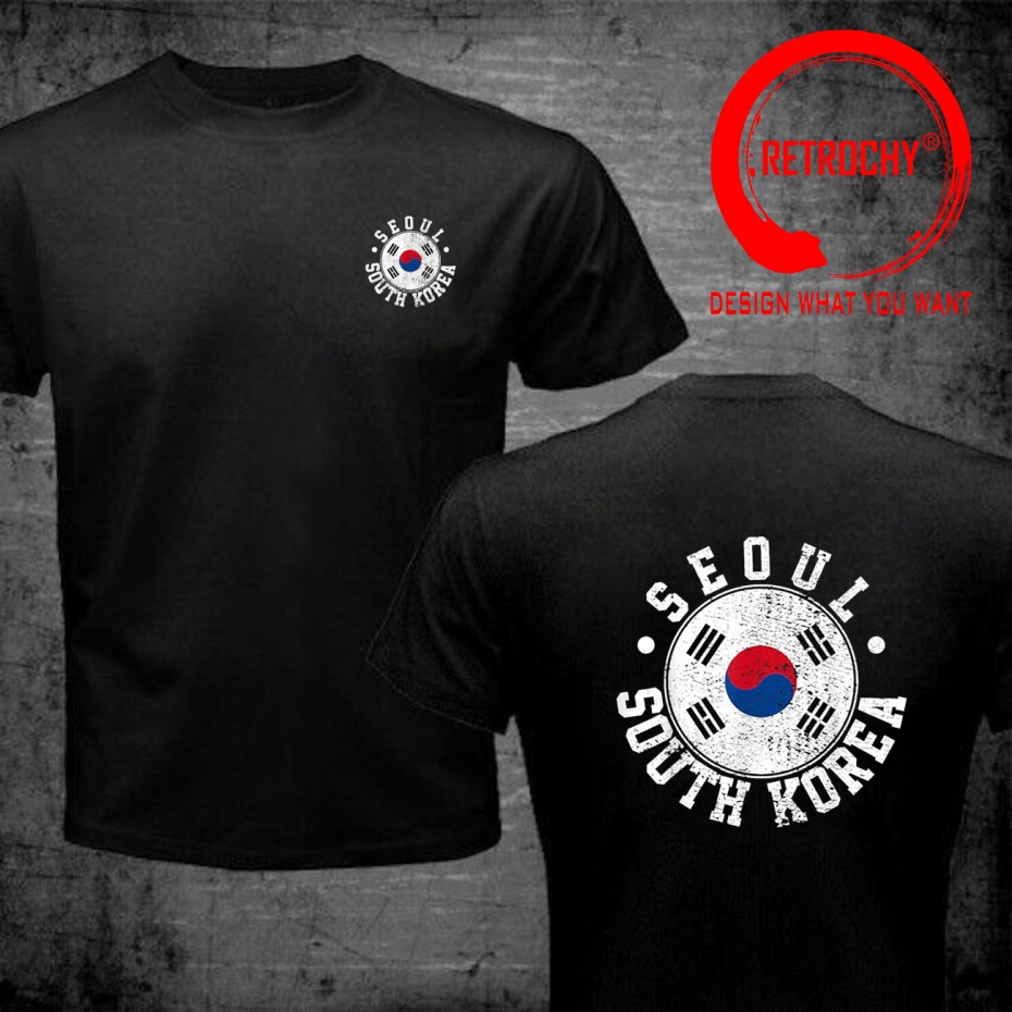 Street Fashion Seoul - Kaus Desain Lucu Vintage Distressed Seoul