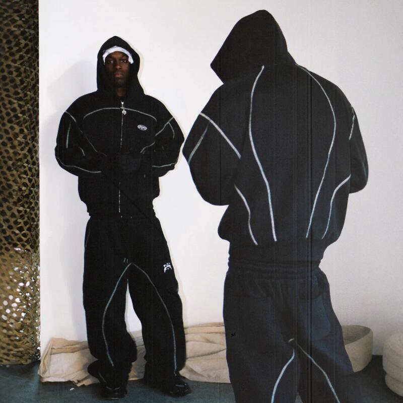 Street Fashion Photography - Set Hoodie Y2K Trendi Musim Semi