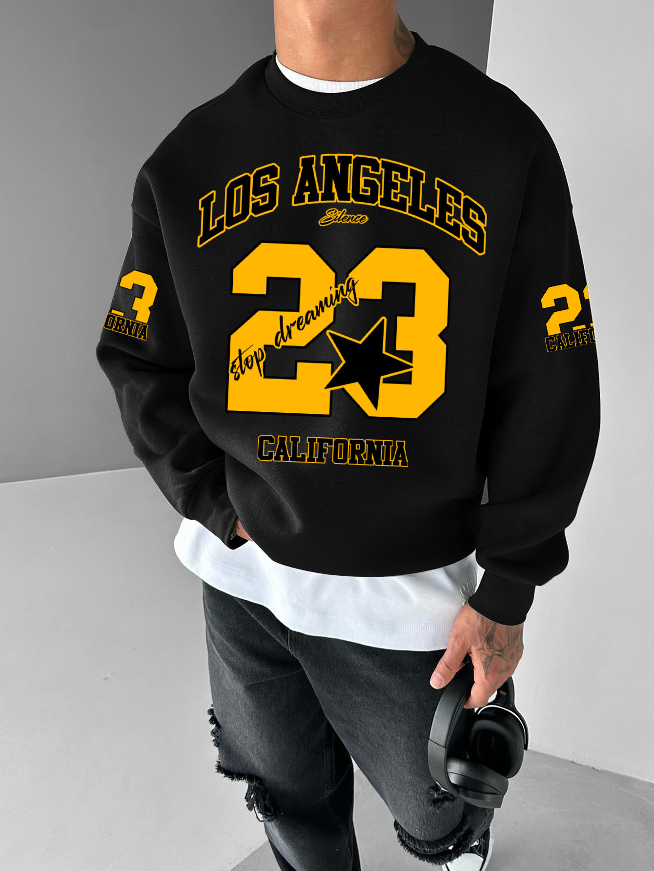 Street Fashion California - Sweatshirt Fashion Pria Wanita, Cetakan Huruf