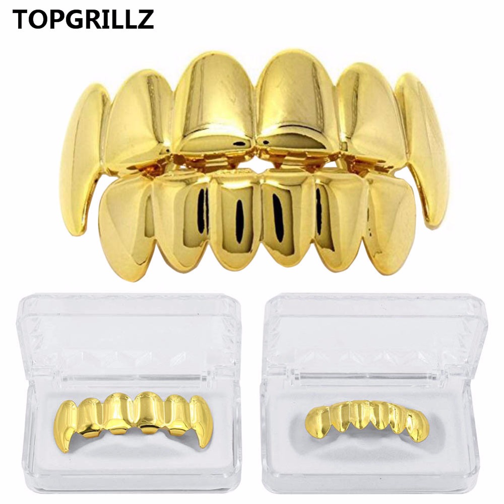 Street Fashion Jewelry - TOPGRILLZ topi Hip Hop berlapis warna