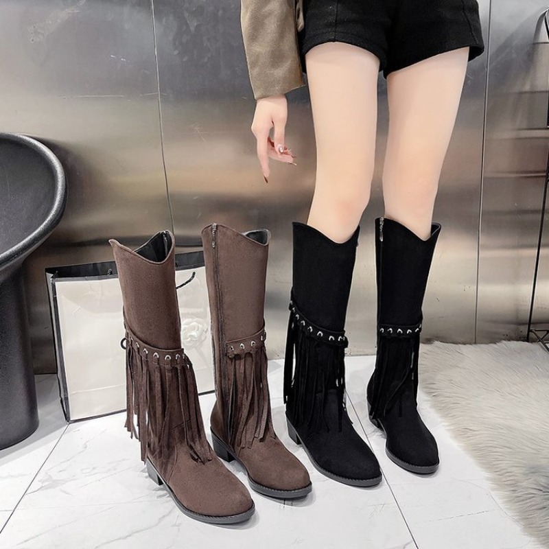 Street Fashion Luxury - Sepatu Bot Wanita Musim Dingin Sepatu