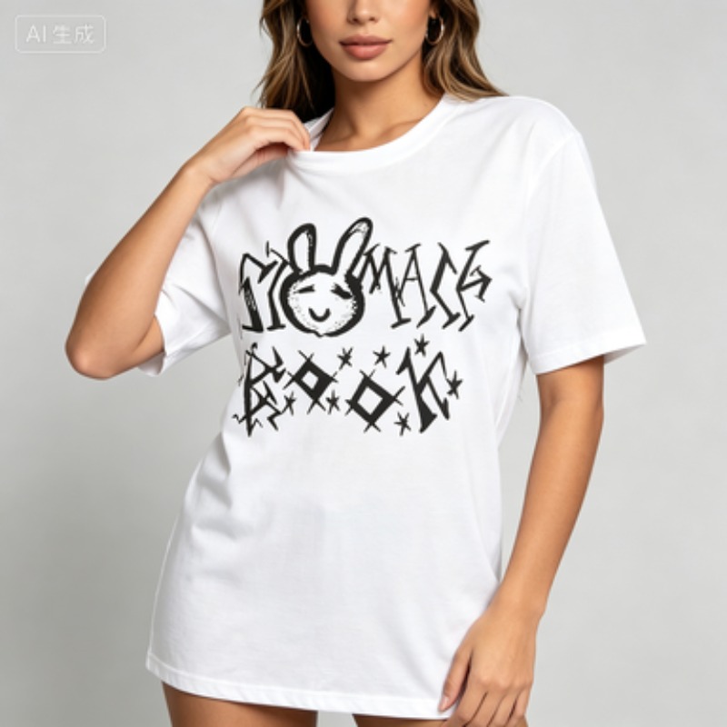 Kaos Modal Wanita dengan Kerah - Street Fashion Graffiti ulasan dan harga