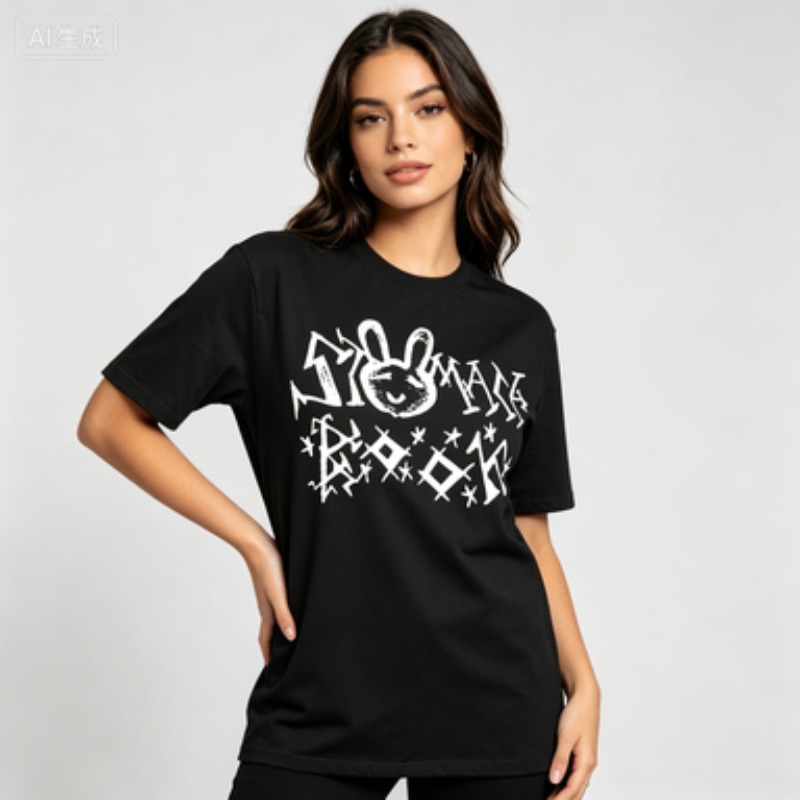 Kaos Modal Wanita dengan Kerah - Street Fashion Graffiti ulasan dan harga