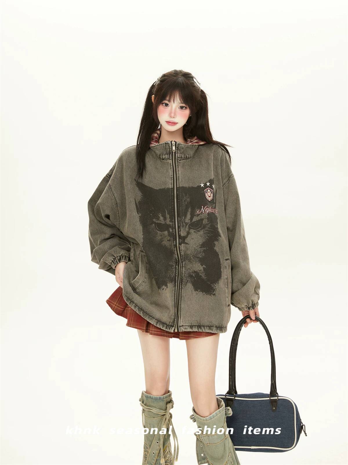 Jaket Denim Wanita 2026 Musim  - Fashion Street Cat ulasan dan harga