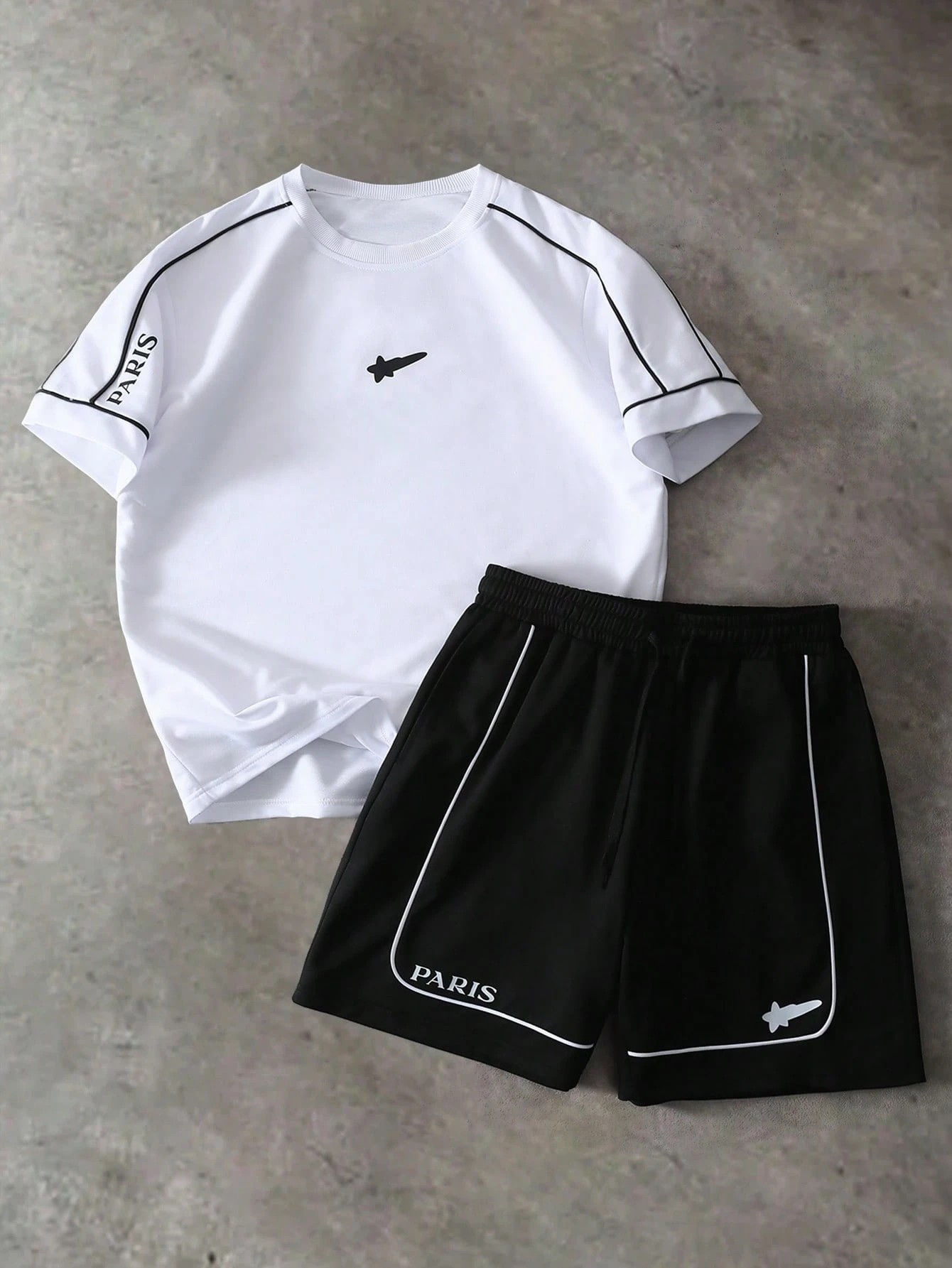 Setelan Kaos Pendek dan Celana - Street Summer Fashion ulasan dan harga
