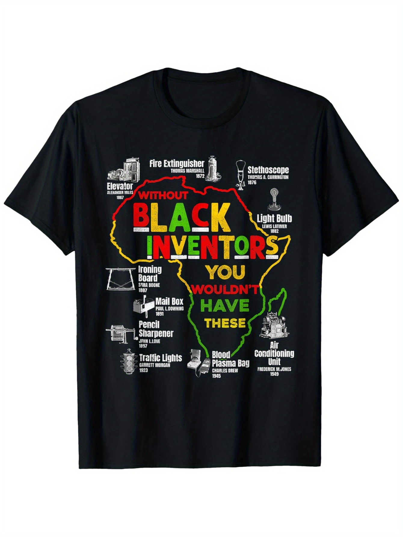 Kaos Pria Wanita Black Invento - Street Fashion History ulasan dan harga