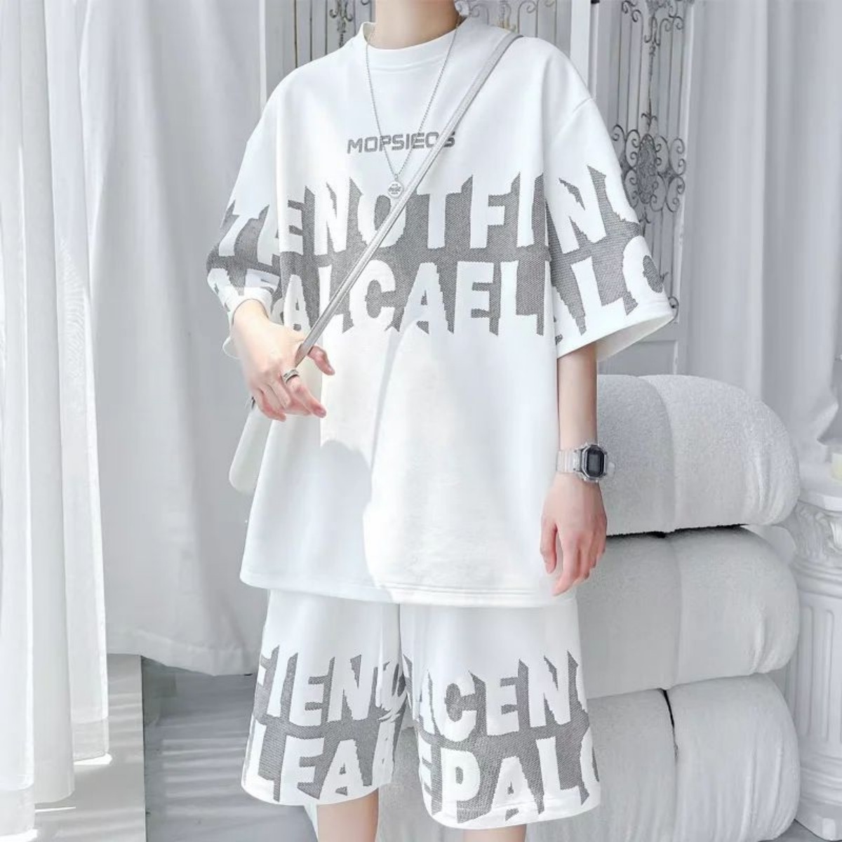 Setelan Celana Pendek Lengan P - Street Summer Fashion ulasan dan harga