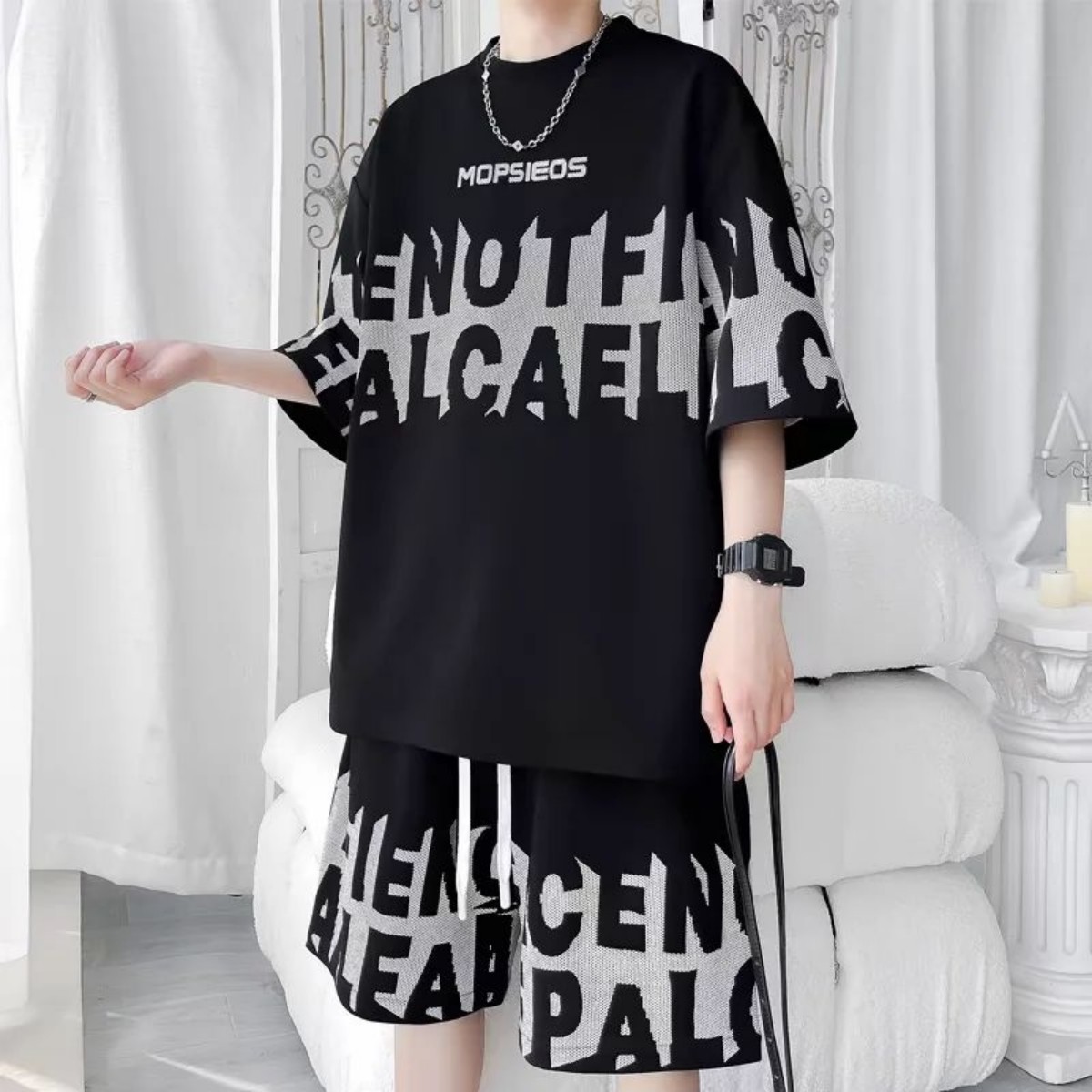 Setelan Celana Pendek Lengan P - Street Summer Fashion ulasan dan harga