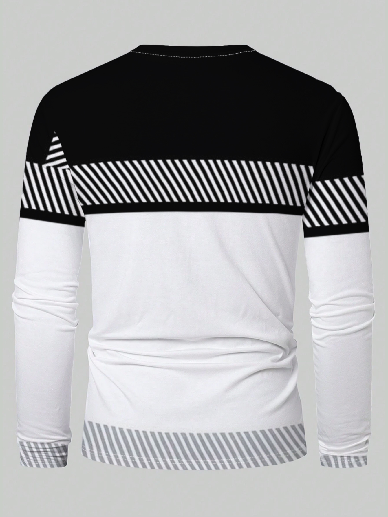 Atasan kasual lengan panjang b - Street Fashion For Man ulasan dan harga