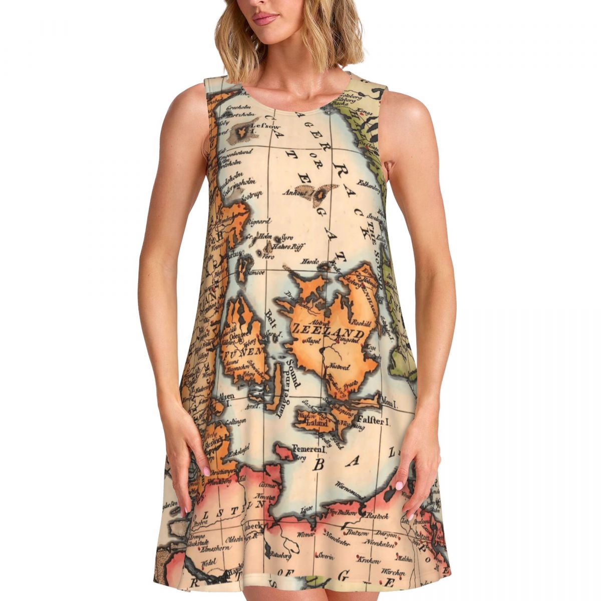 Gaun Kasual Oversize Bermotif  - Street Fashion History ulasan dan harga