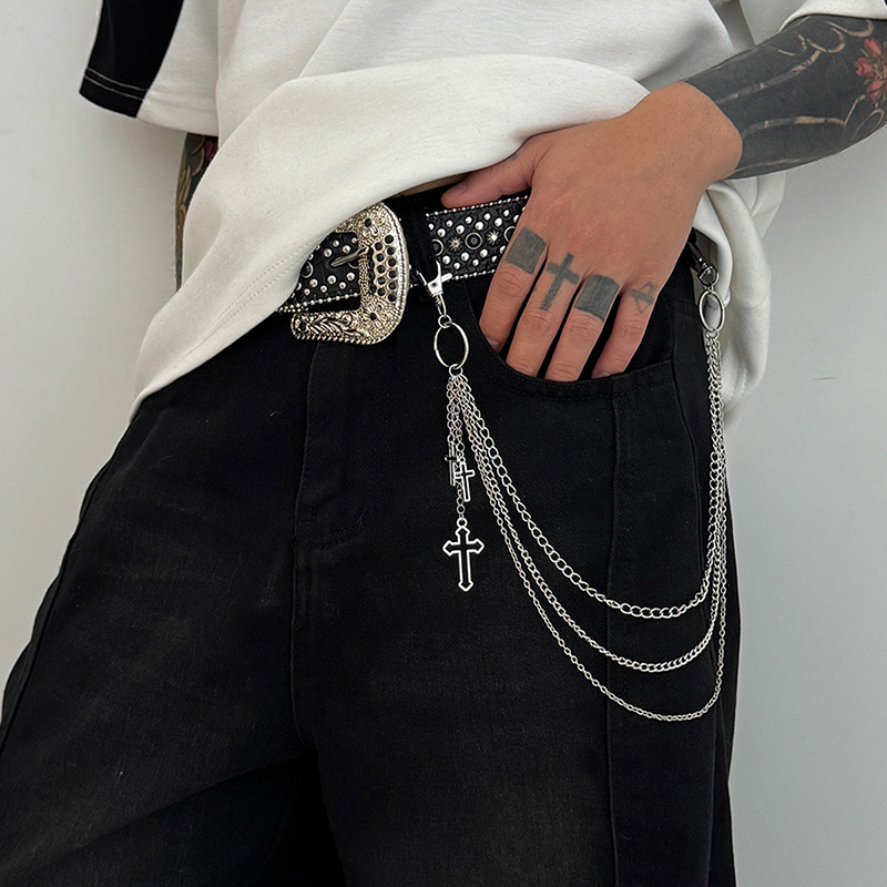 Celana Jeans Retro Punk Rock B - Street Fashion Jewelry ulasan dan harga