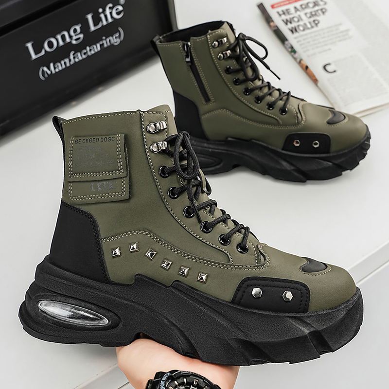Sepatu bot pria, desain kulit  - Street Fashion Luxury ulasan dan harga