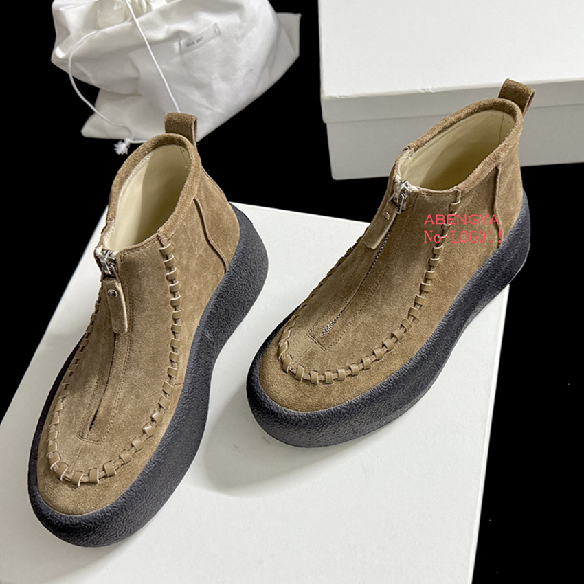 Sepatu Bot Platform Kulit Sued - Street Fashion Kids ulasan dan harga