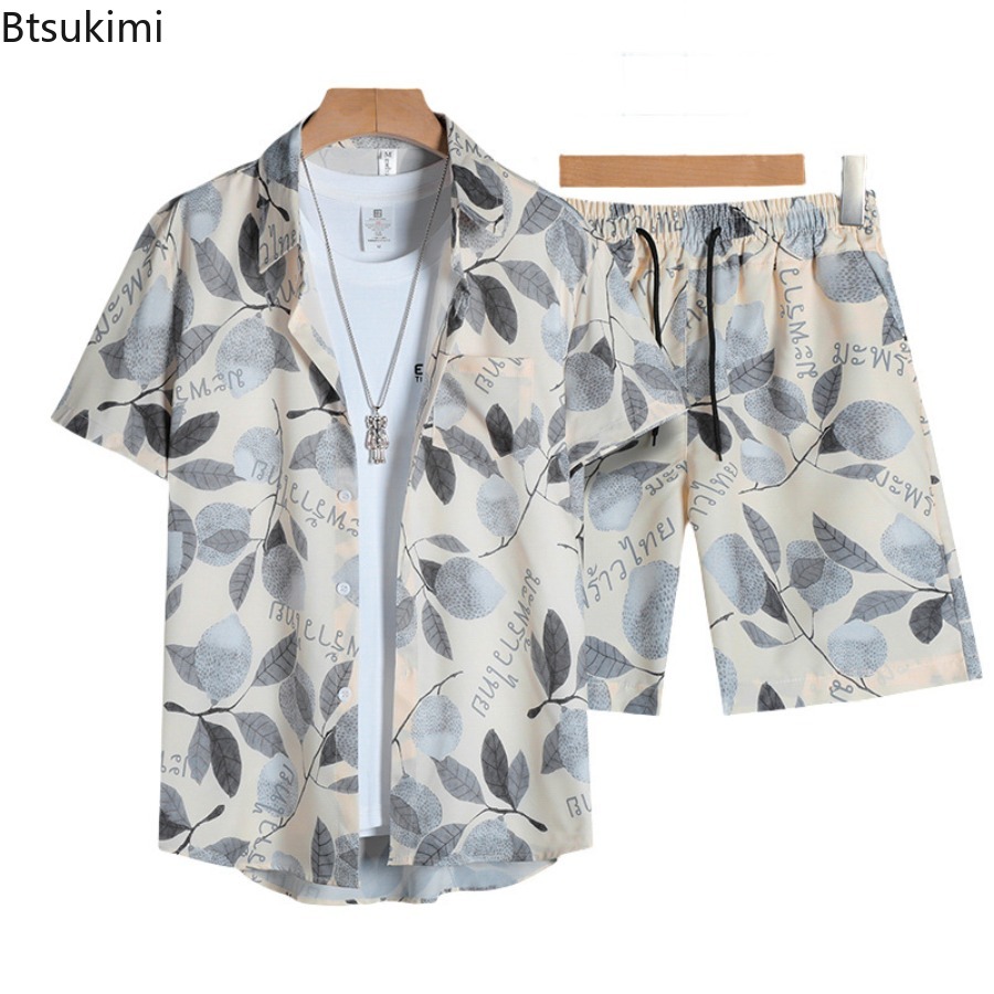 Set Kemeja Lengan Pendek Pria  - Street Summer Fashion ulasan dan harga